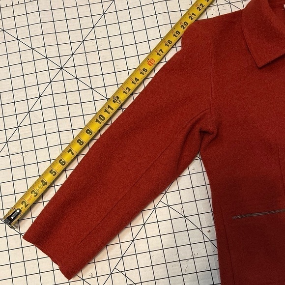 Talbots Womens Sz M Coat Jacket Rust Alpaca Wool Blend Button Front Pockets. - Picture 8 of 8